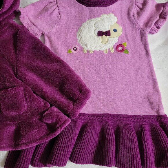 Gymboree Loveable Lamb NWT 6-12 month dress & coat set. Mixed Bin Z31 - Picture 2 of 3